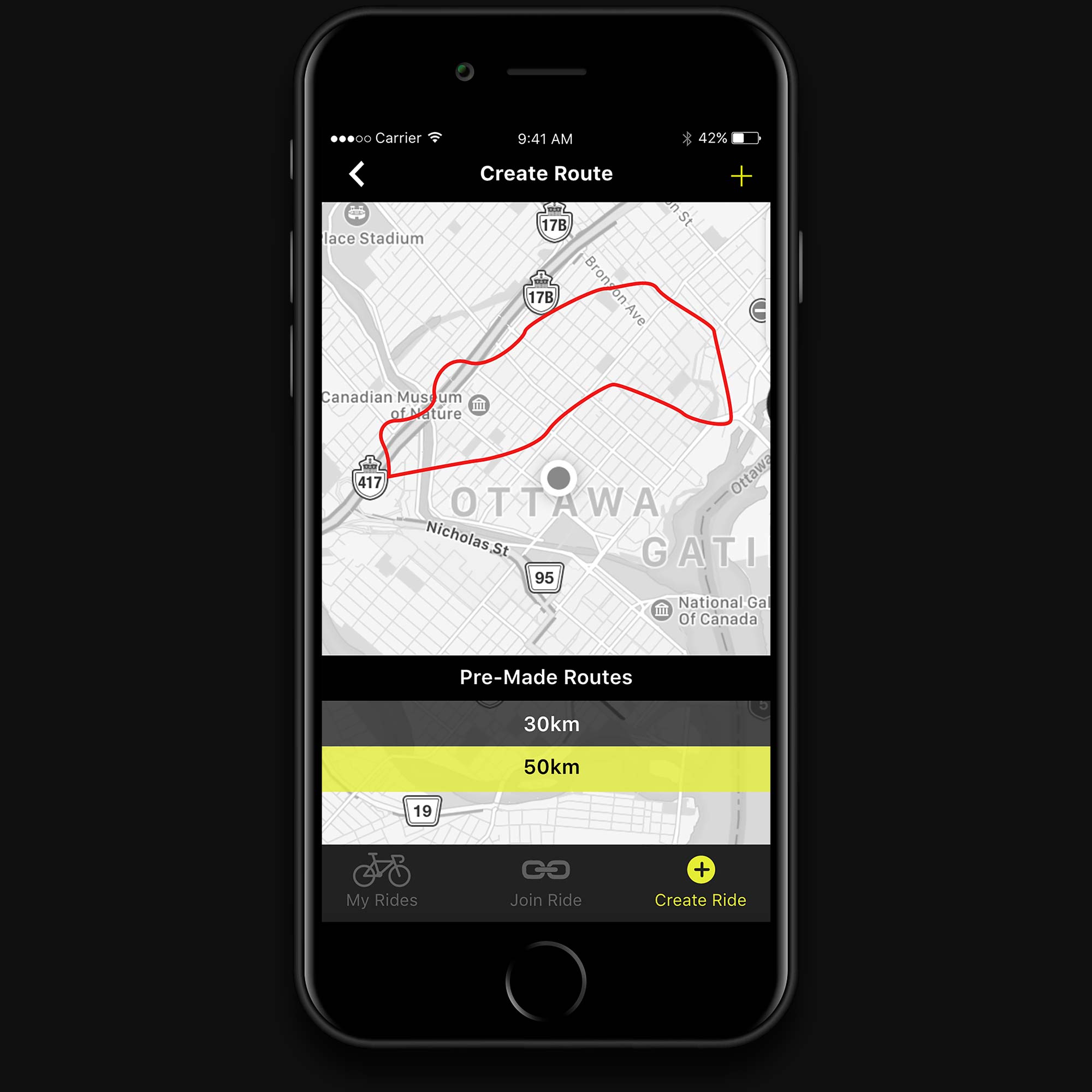 app to track cycle route